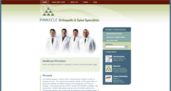 Desktop Screenshot of pinnacle-orthopedics.com